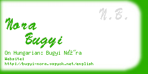 nora bugyi business card
